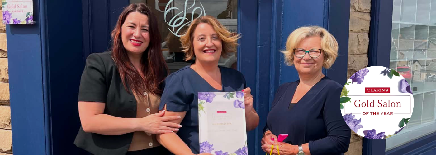 Sue Shields Spa Wins Clarins Gold Salon of The Year Award!